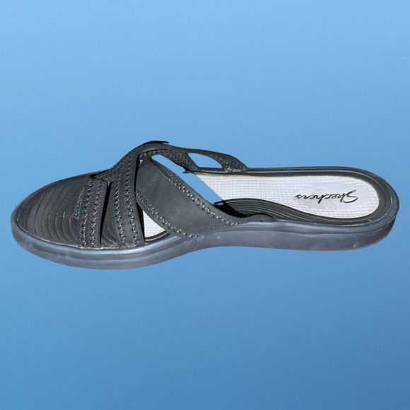 Skechers Flex Appeal Black Sandals Size 8 - Picture 4 of 7